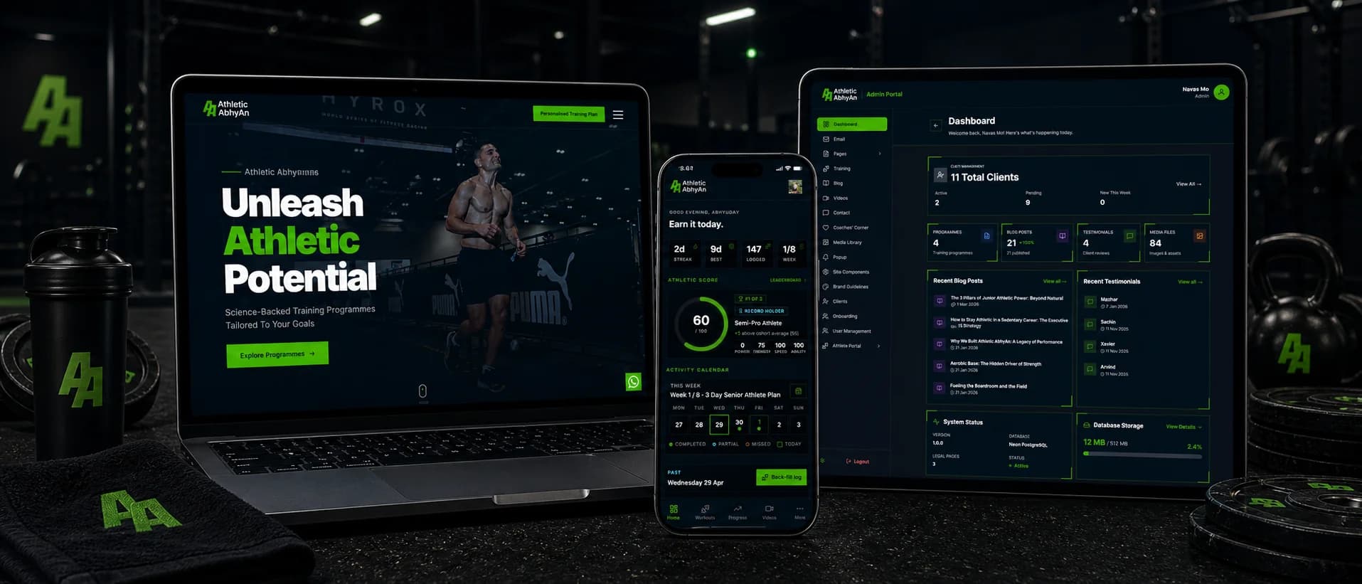 Athletic AbhyAn platform hero visual
