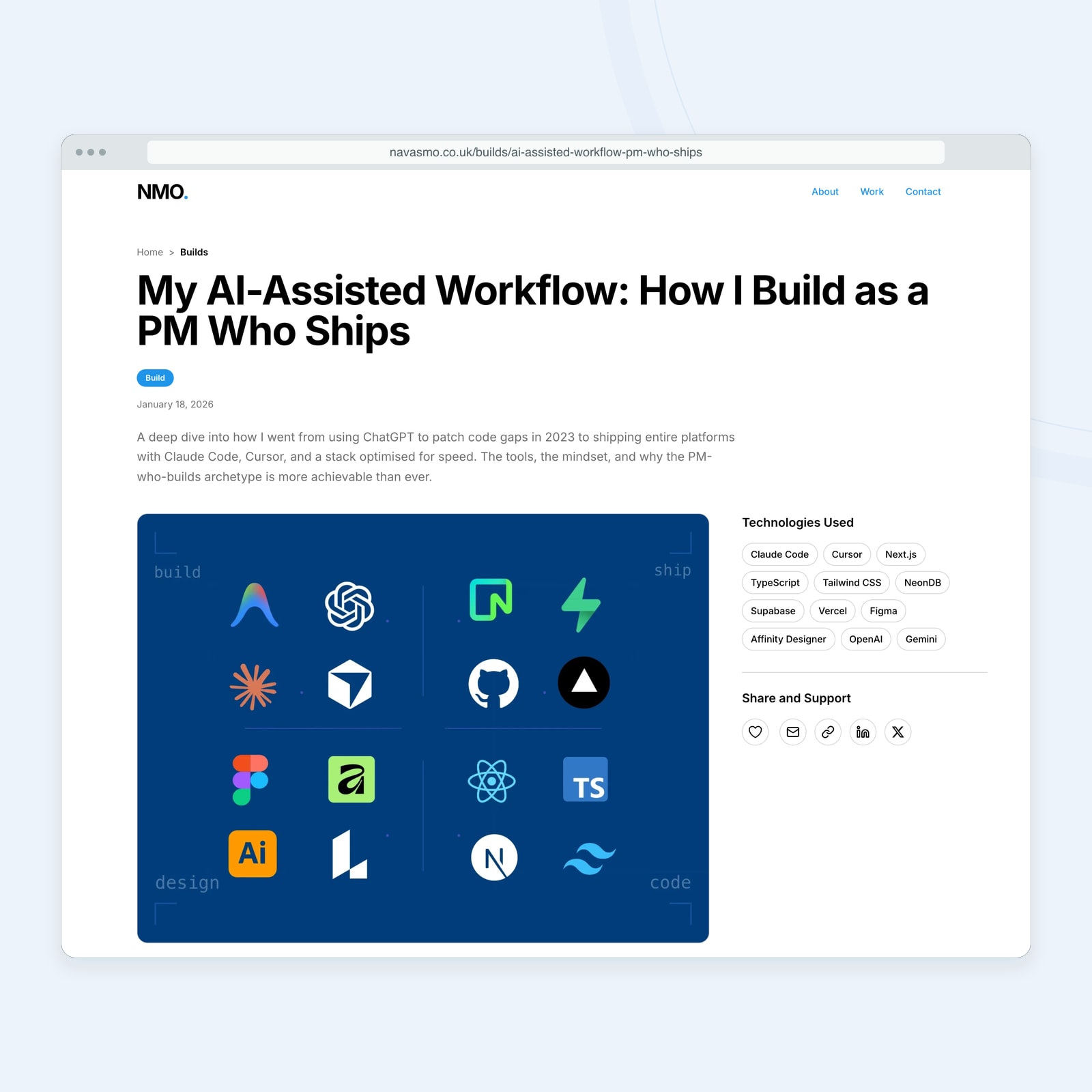 A published long-form build article with supporting artwork and technology details.